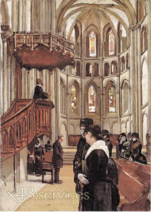 Ferdinand Hodler - Das Gebet in der Kathedrale Saint-Pierre in Genf